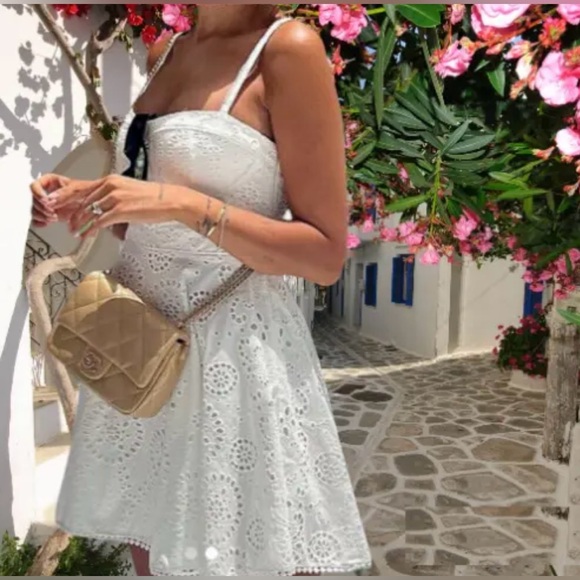 Zara mini dress Crochet Embroidered openwork boho sundress summer - Picture 11 of 16